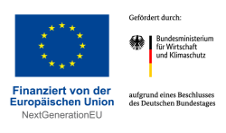 Logo  Finanziert von der Europäischen Union und Bundesministerium für Wirtschaft und Klimaschutz